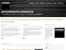 Tablet Screenshot of ethos.co.za